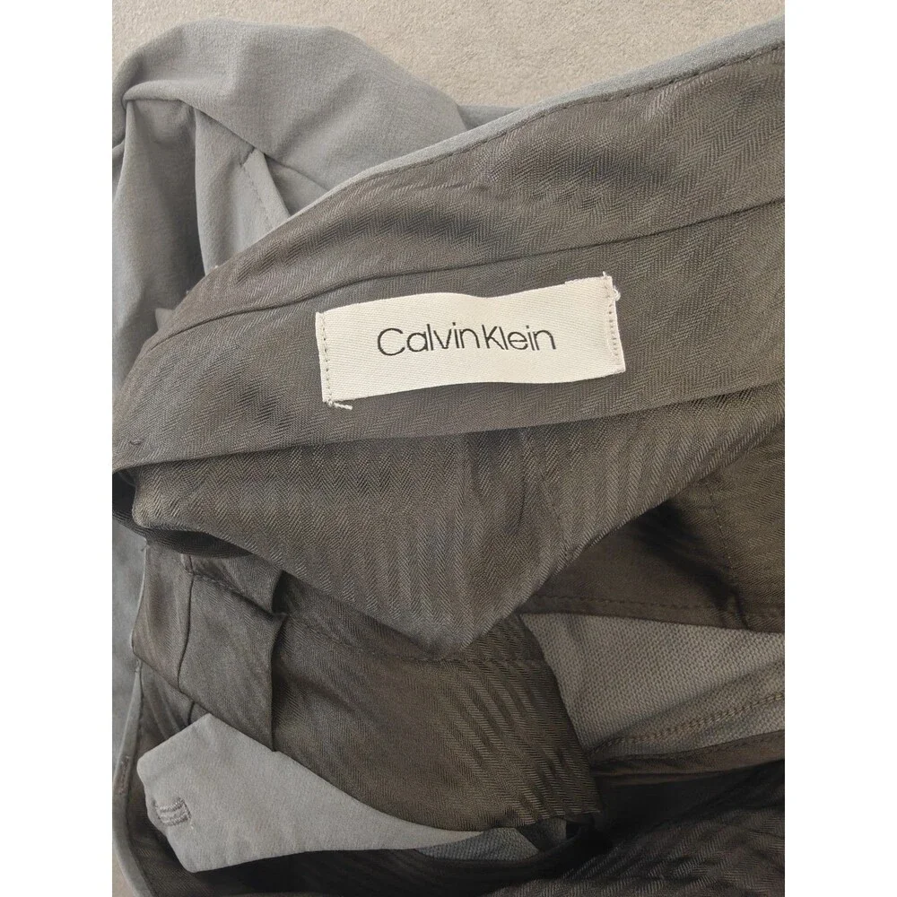 Calvin Klein Men's Gray Stretch Tech Dress Pants Performance 32x31 Casual
